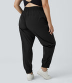 Jogging de Randonnée Grande Taille Taille Haute avec Ceinture Élastique