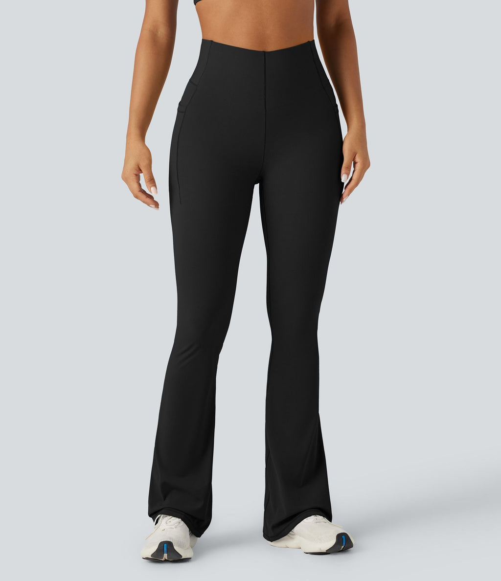 Legging d'entraînement Halara UltraSculpt™ SoCinched taille haute gainant bootcut avec poches