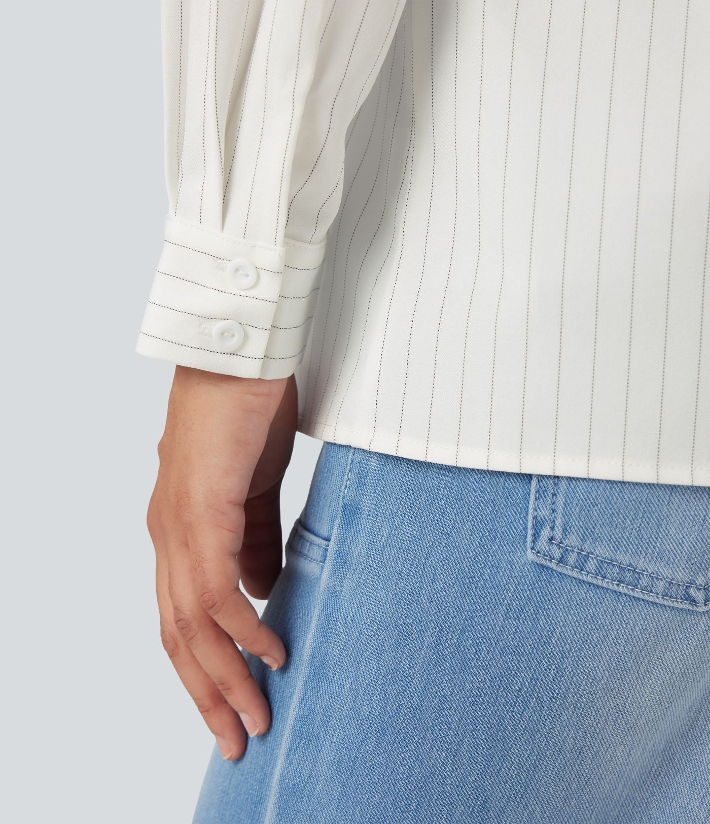 Chemise de travail rayée manches longues