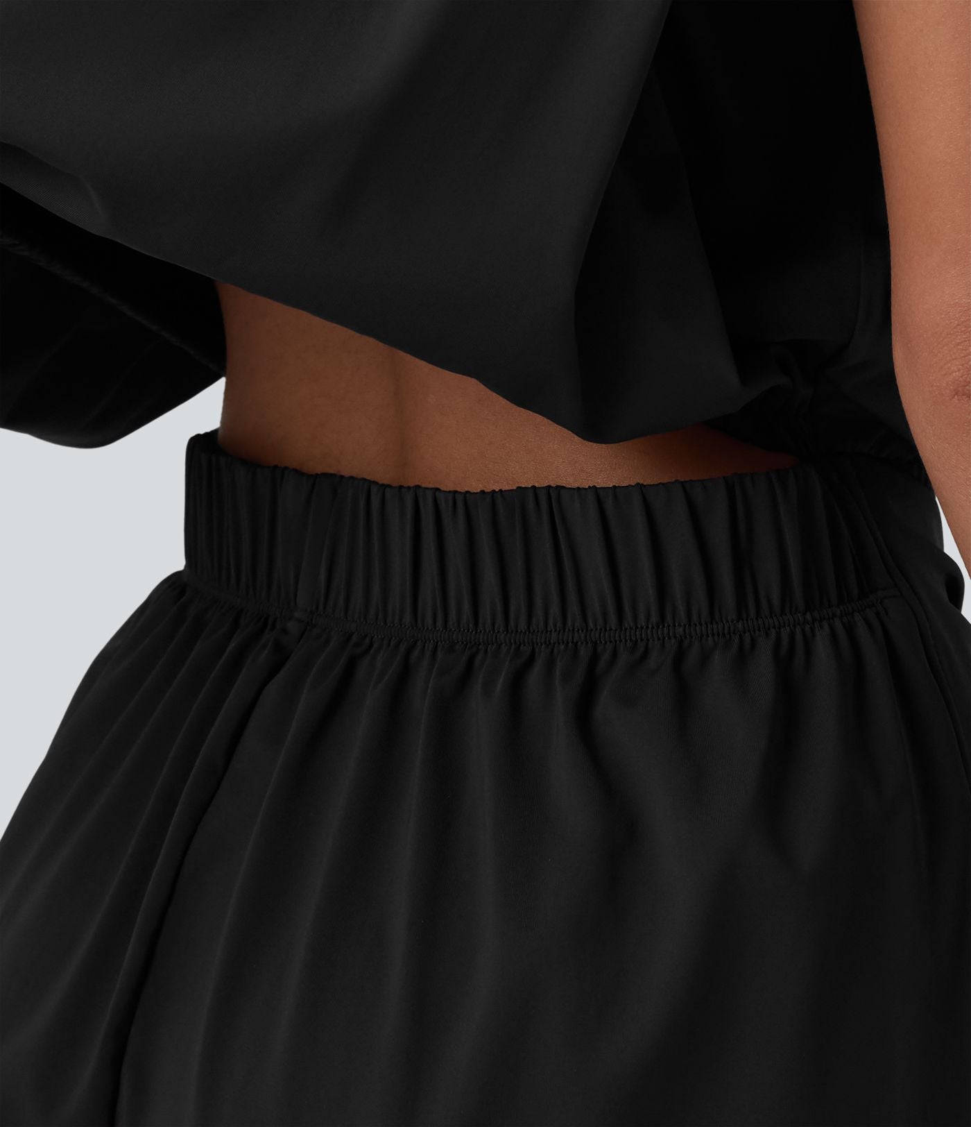 Combishort décontracté col rond sans manches effet frais InstantCool avec nœud frontal et poches, accès facile Easy Peasy, protection solaire UPF50+