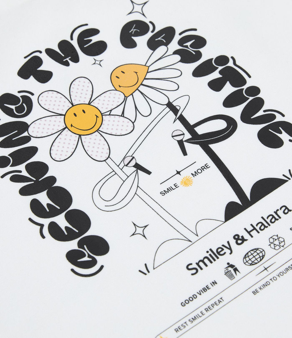 Halara X Smiley® Casual Canvas Tote Bag