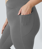 Softlyzero™ Legging Grande Taille Pleine Longueur Taille Haute Poches Latérales Croisée - UPF50+