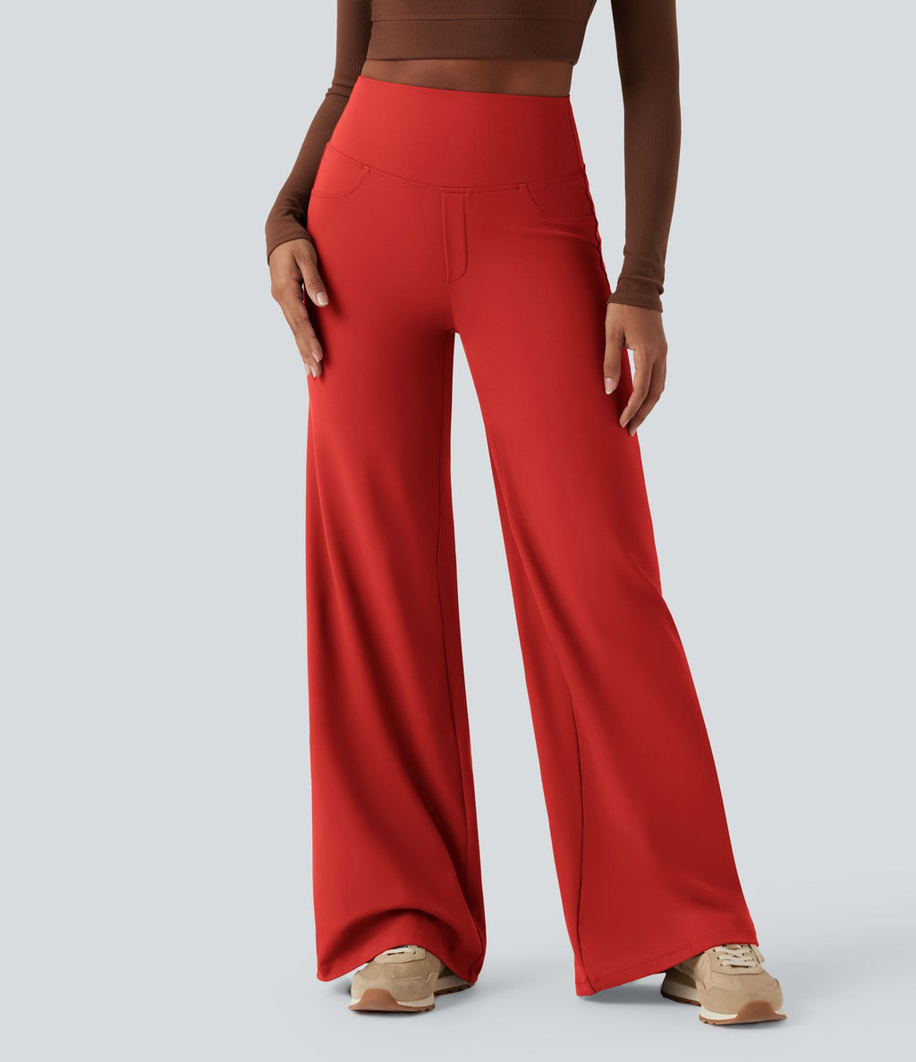 Pantalon yoga large gainant taille haute DayStretch avec poches