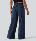 Pantalon danse taille mi-haute imprimé léopard avec poches