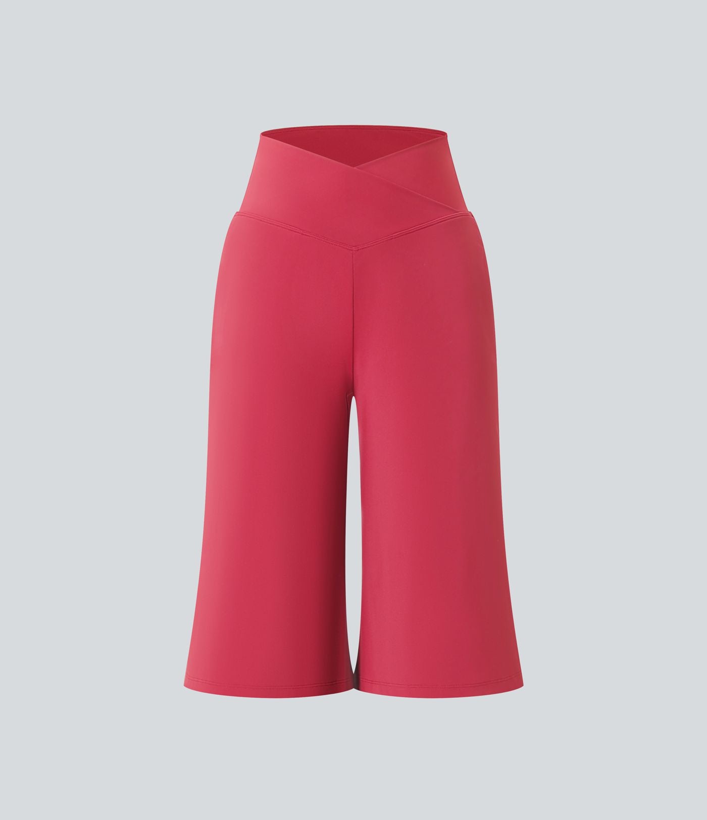Pantacourt de yoga Cool Touch Softlyzero™ aérien à taille haute croisée, jambe large et poches