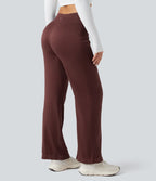 Pantalon de yoga taille haute coupe droite sans couture Seamless Flow