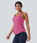 Débardeur running Halara UltraSculpt™ col rond dos croisé bonnets E-G