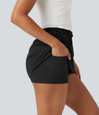 Jupe-short de golf mini taille mi-haute avec poches et porte-tees