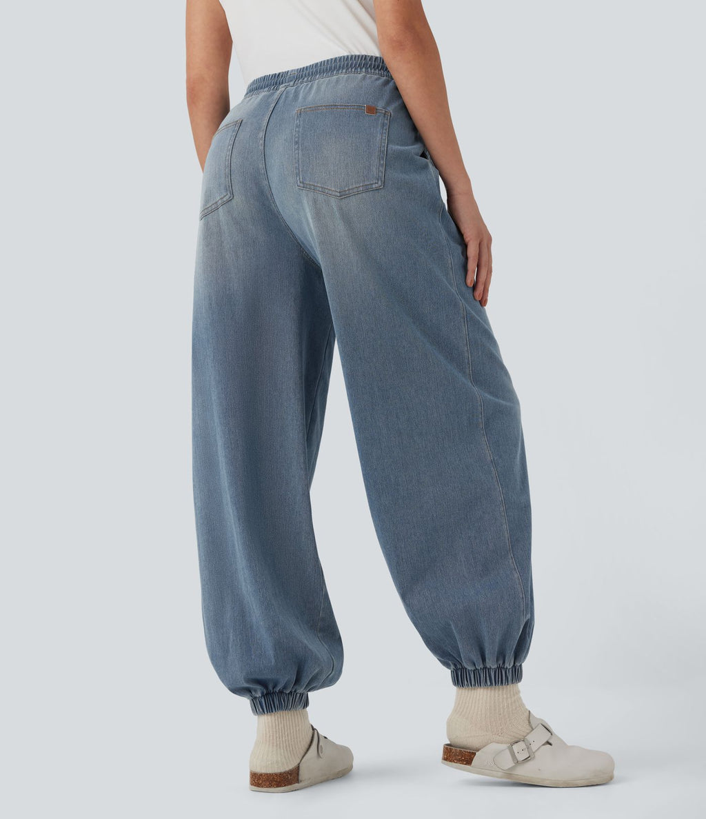 Jean décontracté Halara Flex™ taille mi-haute avec cordon de serrage et pochesns