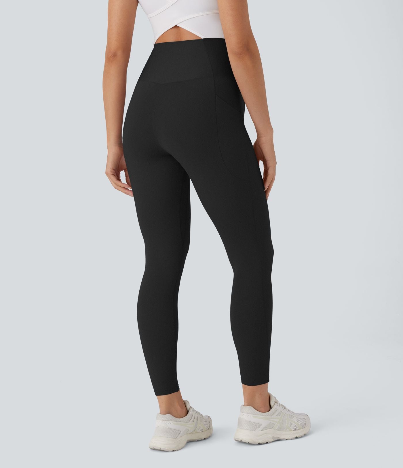 Legging de maternité 7/8 Softlyzero™ taille très haute croisée avec poches latérales - Protection UV UPF50+