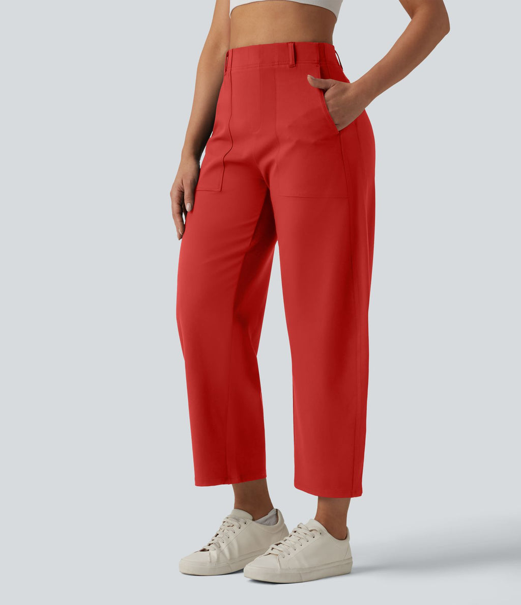 Pantalon barrel DayStretch taille haute avec poches