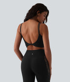 Brassière de sport courte SoftlyZero™ col U en dentelle