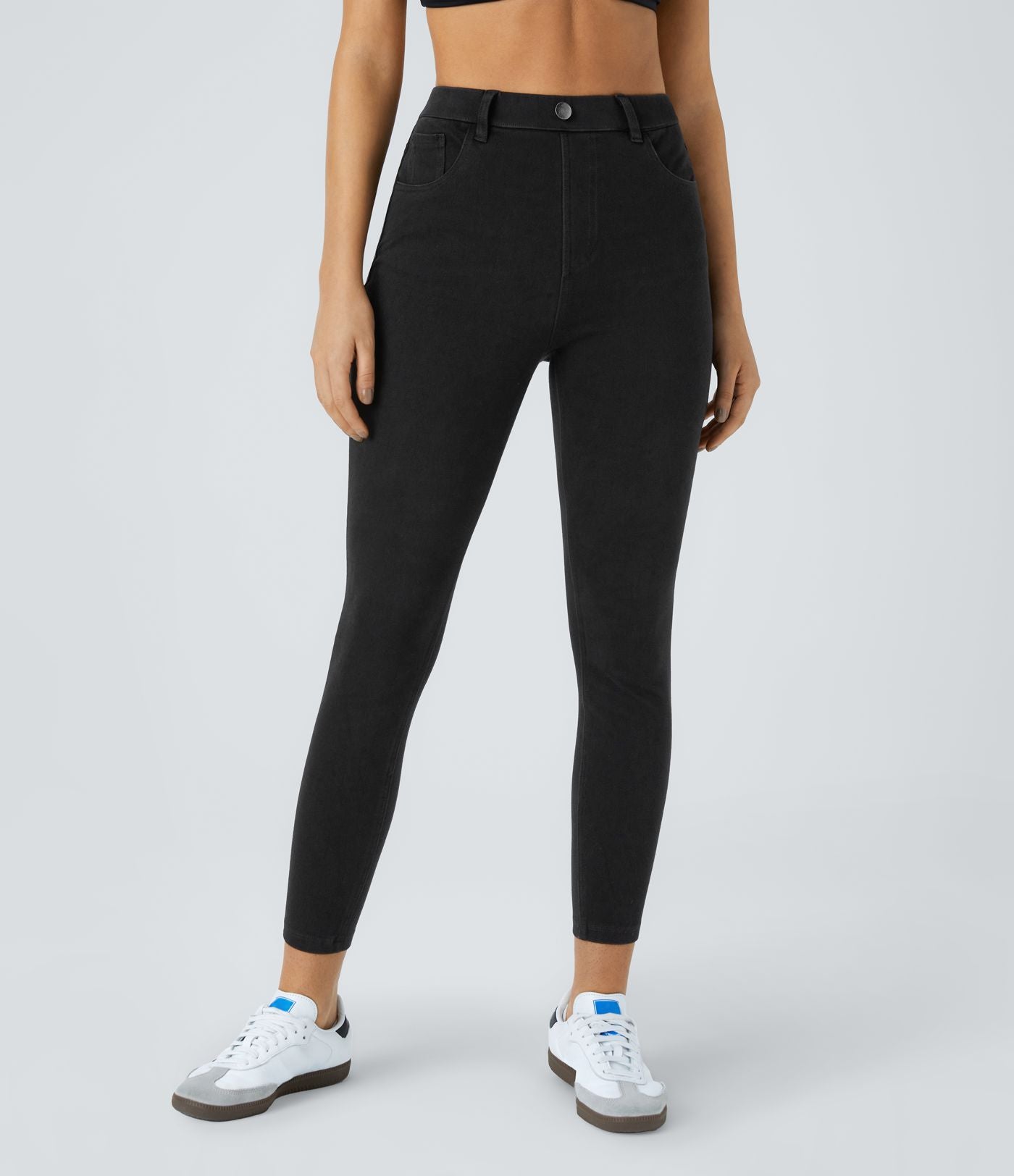 Leggings 7/8 de travail en denim taille haute avec poches Halara Flex™