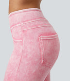 Halara Flex™ Jegging Casual Tricot Extensible Coloré Taille Haute Poches Arrière Latérales