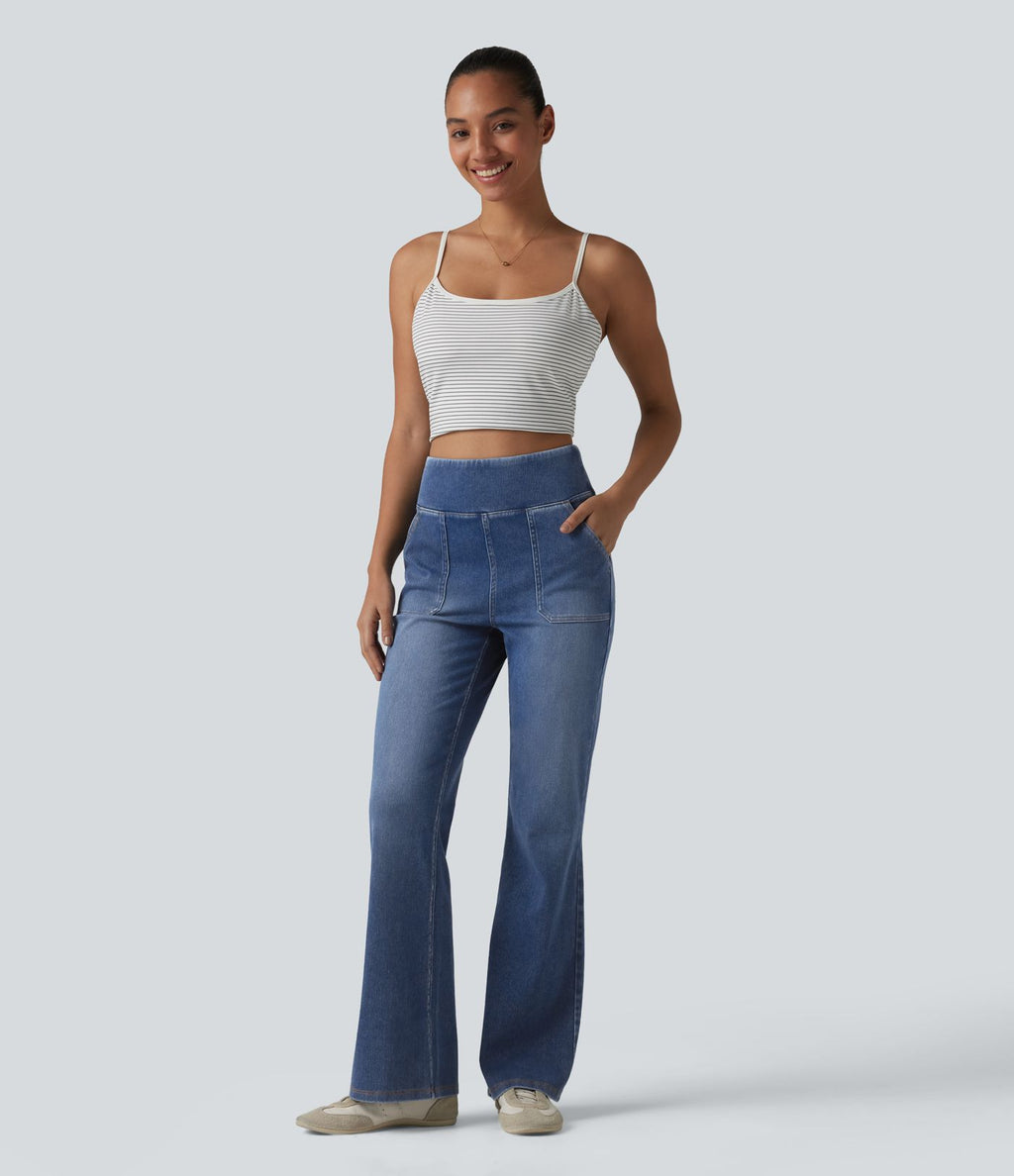 Halara Flex™ Jean bootcut casual taille haute ventre plat avec poches