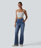 Halara Flex™ Jean bootcut casual taille haute ventre plat avec poches