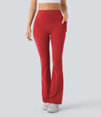 Pantalon de yoga à coupe bootcut gainant galbant taille haute avec effet scrunch et poches Halara UltraSculpt™