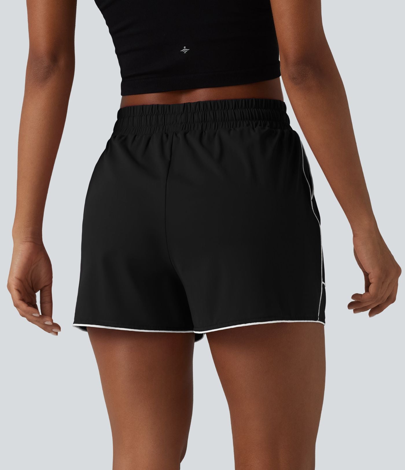 Short de sport taille haute cordon de serrage séchage rapide effet frais InstantCool 7,5 cm avec poches, protection solaire UPF40+