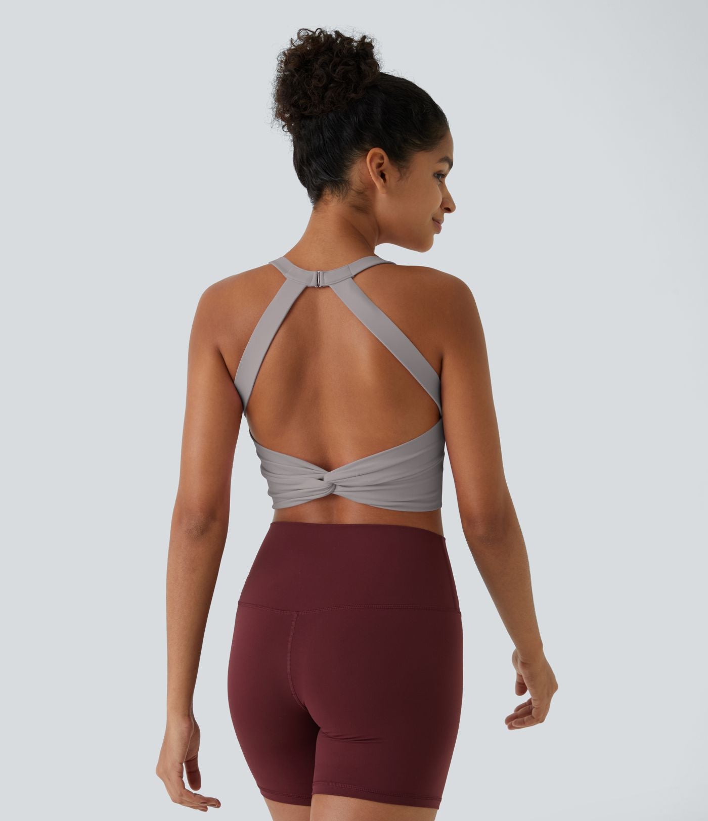 Débardeur yoga court SoftlyZero™ Plush à découpes A-C