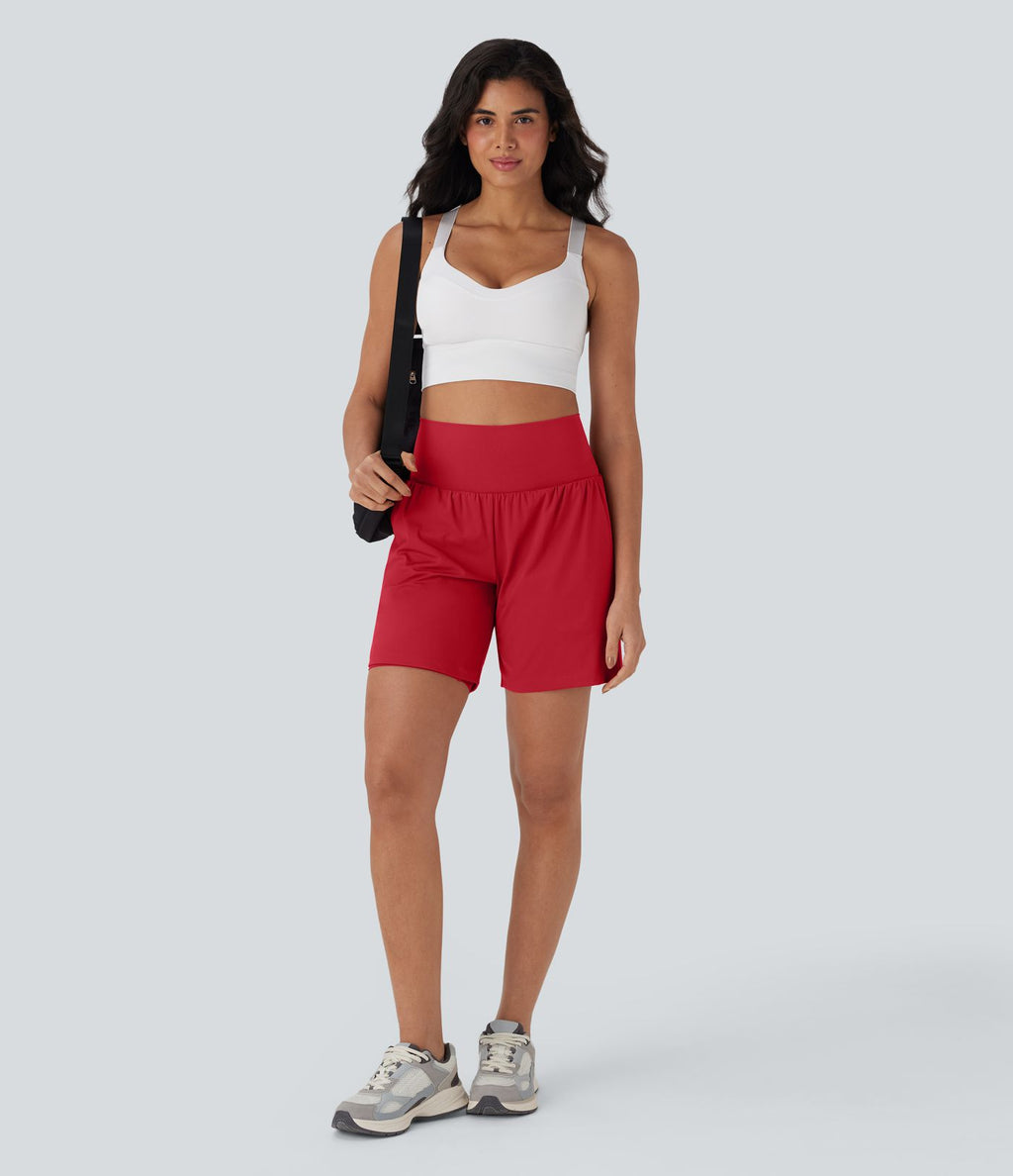 Short de yoga SoftlyZero™ Airy 2-en-1 taille très haute avec poches et effet frais InstantCool 17,5 cm