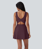 Robe SoftlyZero™ Airy de danse mini 2-en-1 dos nu, col U, bretelles croisées, poches latérales et effet frais InstantCool, accès facile Easy Peasy