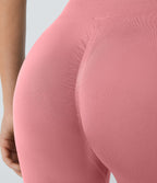 Legging taille haute froncé uni sans couture OneForm Seamless Flow