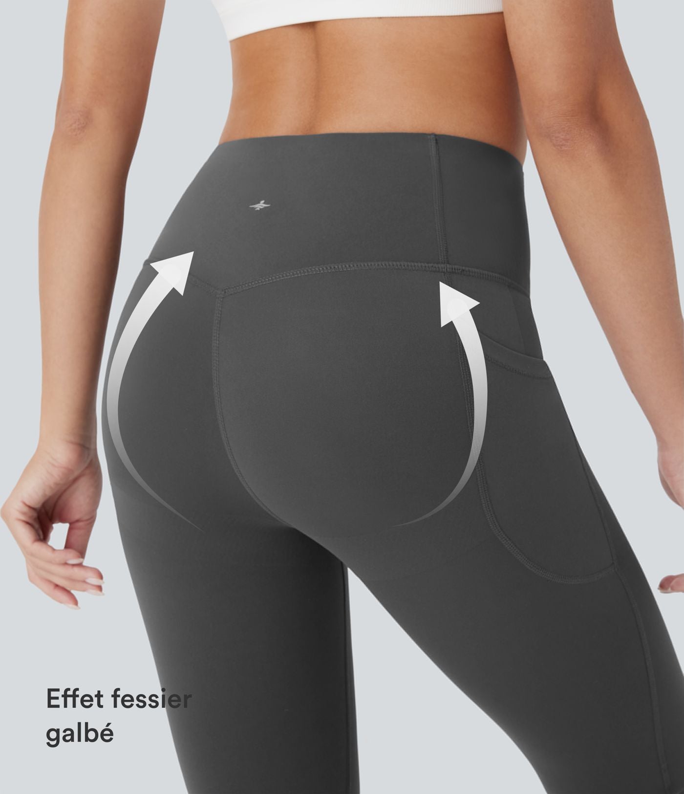 Legging corsaire d'entraînement gainant galbant taille haute avec poches Halara UltraSculpt™