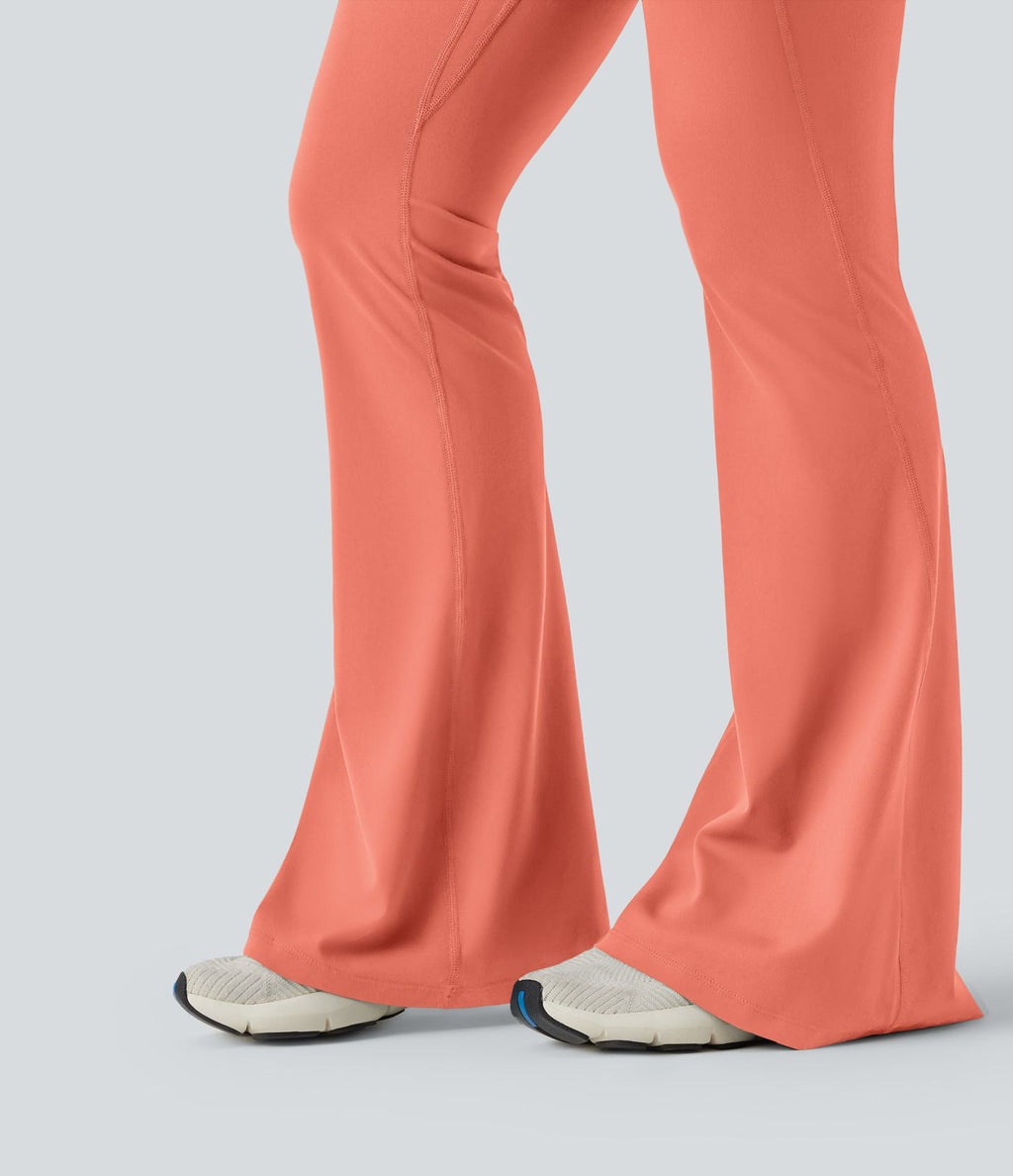 Halara UltraSculpt™ Legging yoga évasé gainant push-up taille haute à fronces avec poches