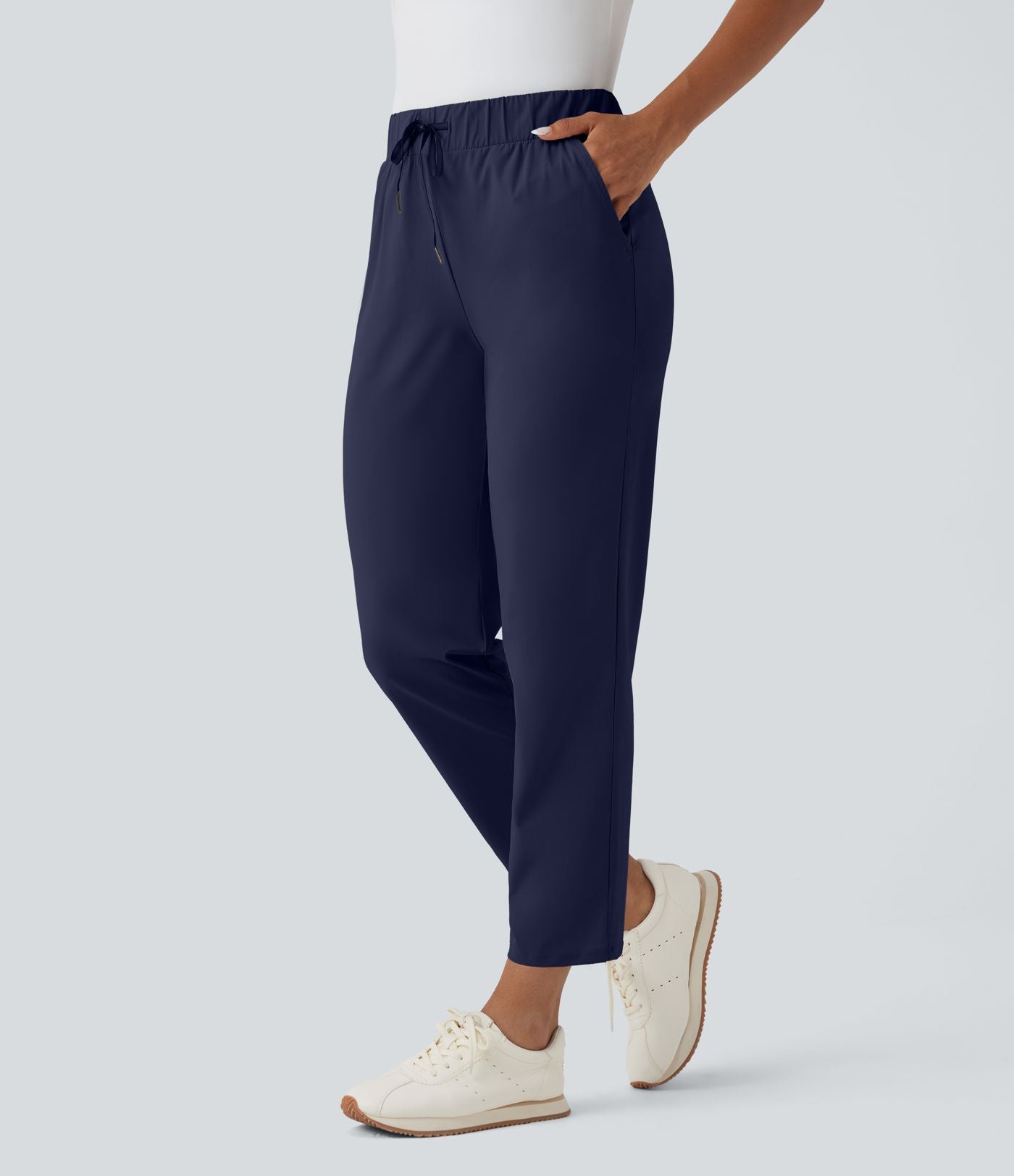 Pantalon golf fuselé taille haute cordon poches séchage rapide - Poche tee de golf