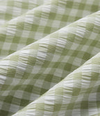 Short ample taille haute à carreaux vichy avec cordon de serrage et poches