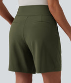 Short tailleur ample DayStretch taille haute 17,5 cm avec poches