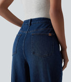 Jean Halara Flex™ taille haute large décontracté avec poches