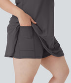 Robe de sport grande taille dos nu Softlyzero™ Plush - longueur rallongée - Easy Peasy Edition