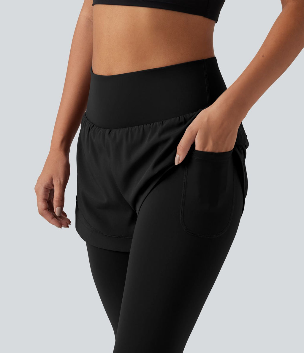 Pantalon de running gaintan2-en-1 Breezeful™ taille haute gainant à séchage rapide avec poches