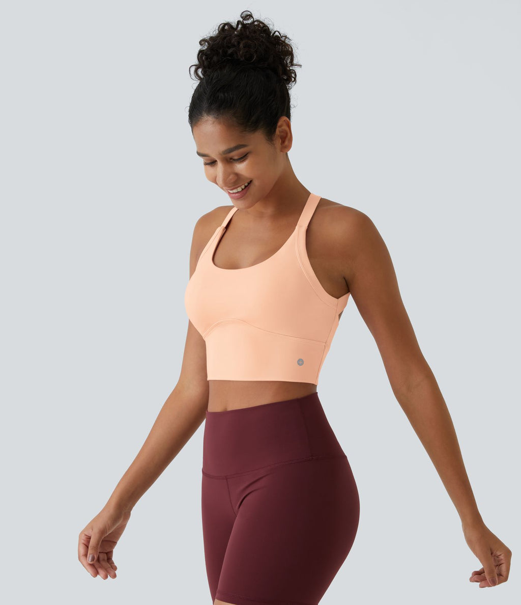 Débardeur yoga court SoftlyZero™ Plush à découpes A-C