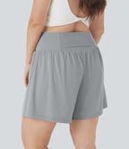 Short tailleur 2-en-1 Cool Touch yoga taille très haute Softlyzero™ Airy grande taille 17,5 cm avec poches