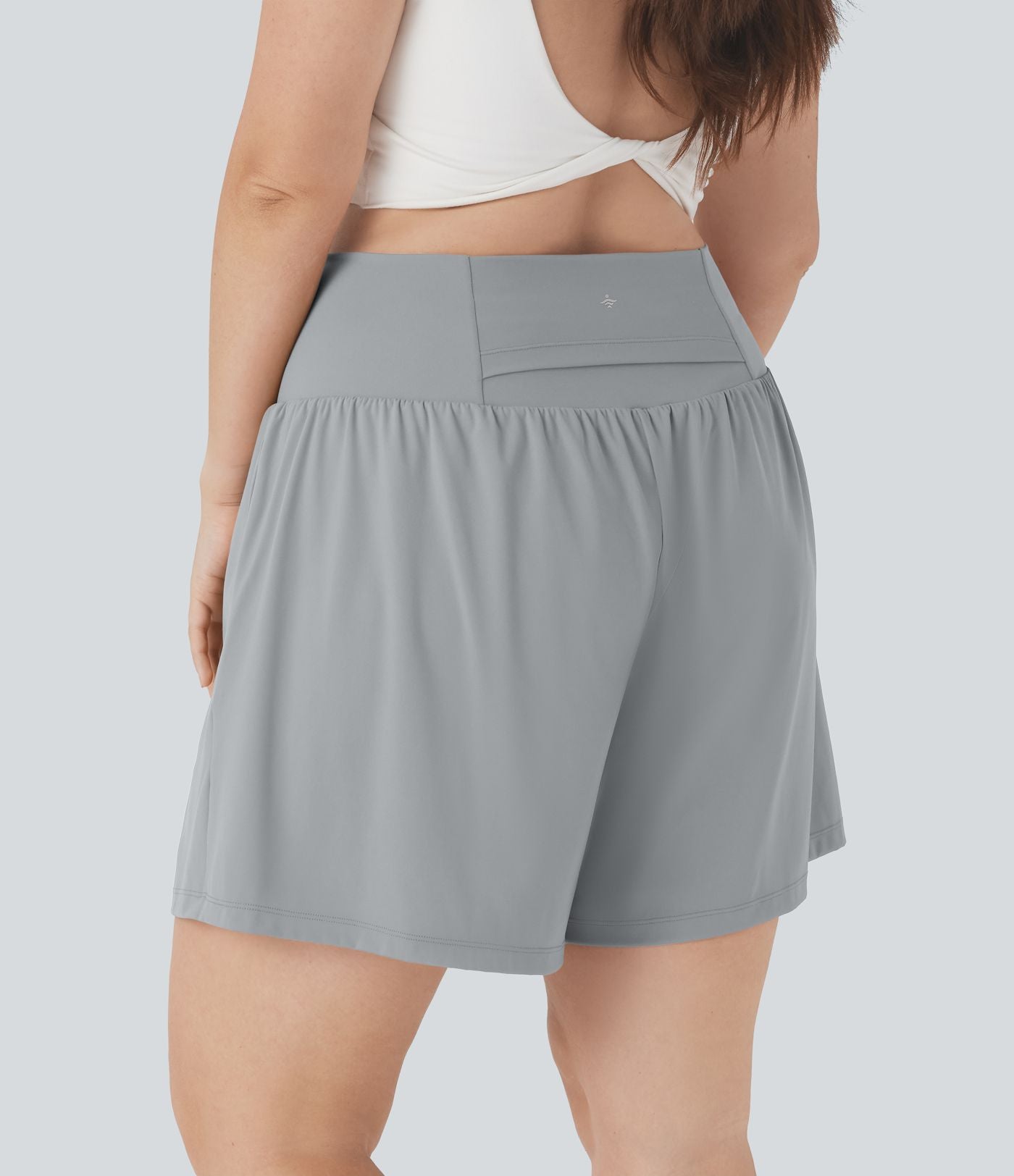 Short tailleur 2-en-1 Cool Touch yoga taille très haute Softlyzero™ Airy grande taille 17,5 cm avec poches
