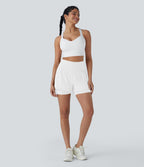 Short de yoga 2-en-1 SoftlyZero™ Airy taille très haute effet frais InstantCool 12,5 cm avec poches