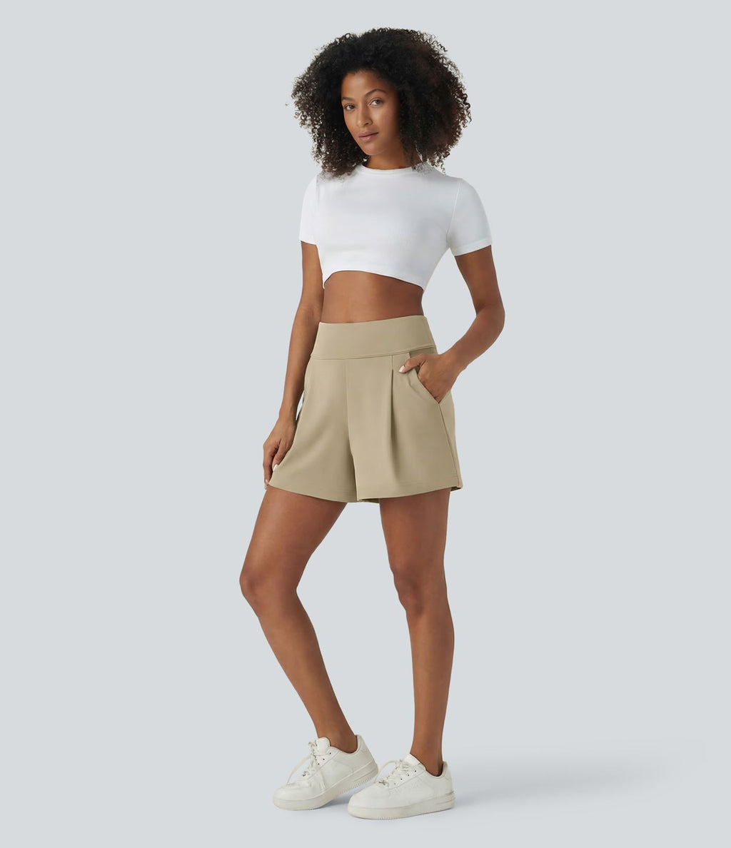 Short de travail large taille haute DayStretch avec poches