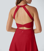Softlyzero™ Airy Robe de yoga dos nu avec torsade effet fraîcheur et short intégré - Version Easy Peasy
