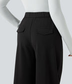 Pantalon barrel taille haute avec poches