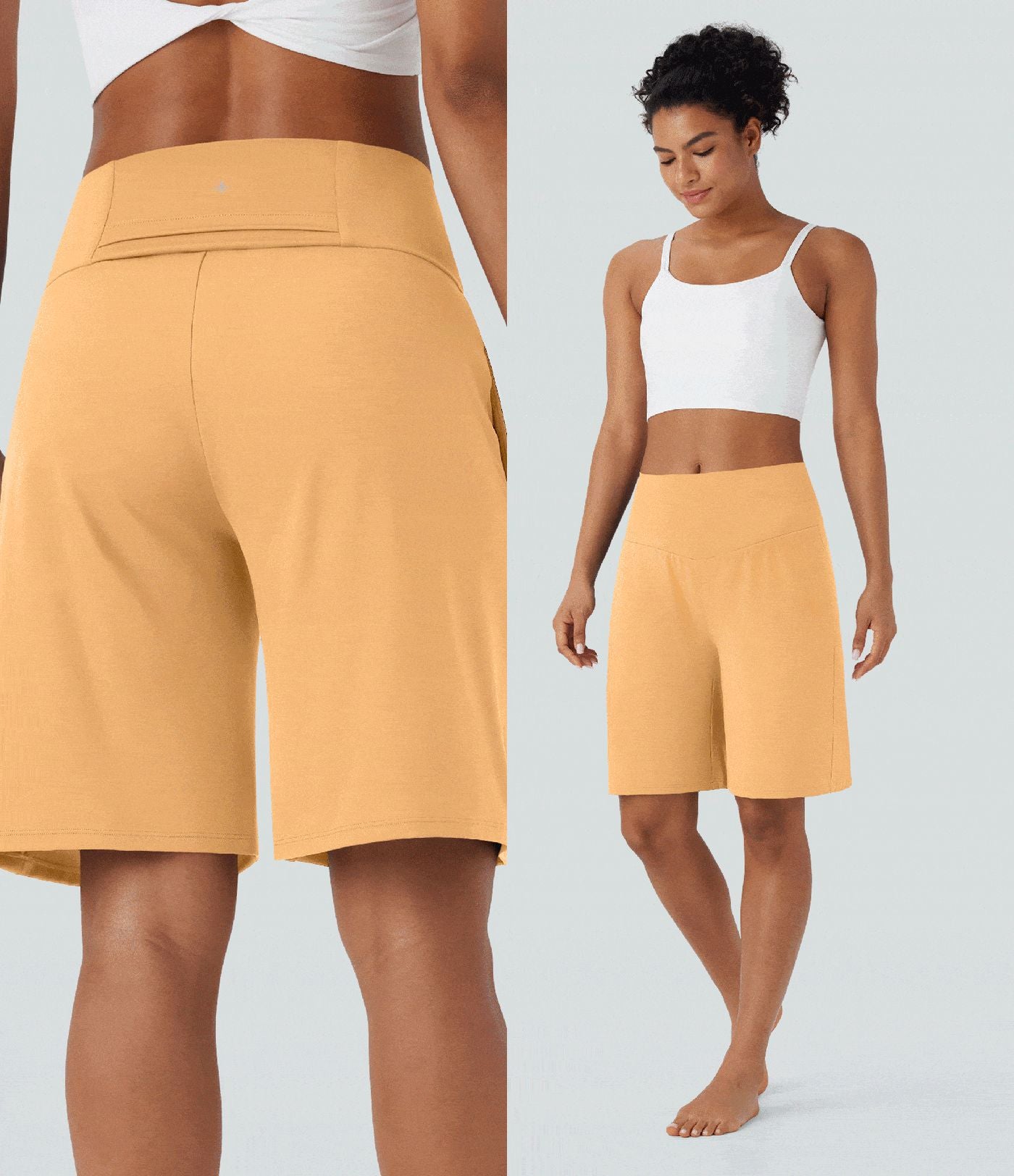 Bermuda SoftlyZero™ Airy de yoga taille haute avec poches multiples et effet frais InstantCool