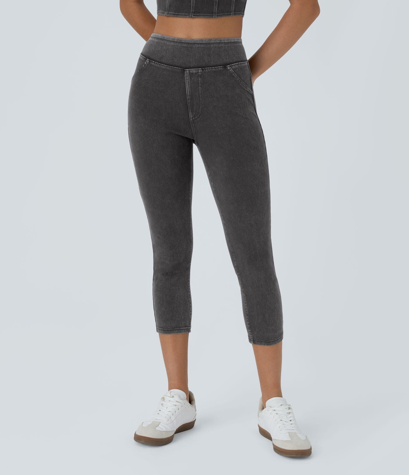 Halara Flex™ Jegging Capri Taille Haute Extensible Poche Latérale Arrière