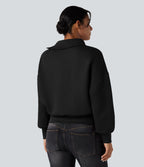 Sweat-shirt oversize SpacerTek™ col tunnel et demi-fermeture éclair