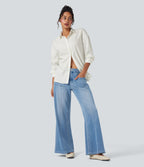 Chemise de travail rayée manches longues