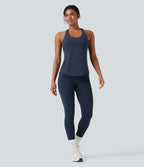 Débardeur running Halara UltraSculpt™ col rond dos croisé bonnets E-G