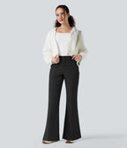 Pantalon de randonnée bootcut déperlant résistant à l'abrasion taille basse avec poches