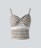 Débardeur de sport rayé avec soutien-gorge intégré