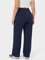Pantalon coupe droite grande taille taille haute DayStretch avec poches
