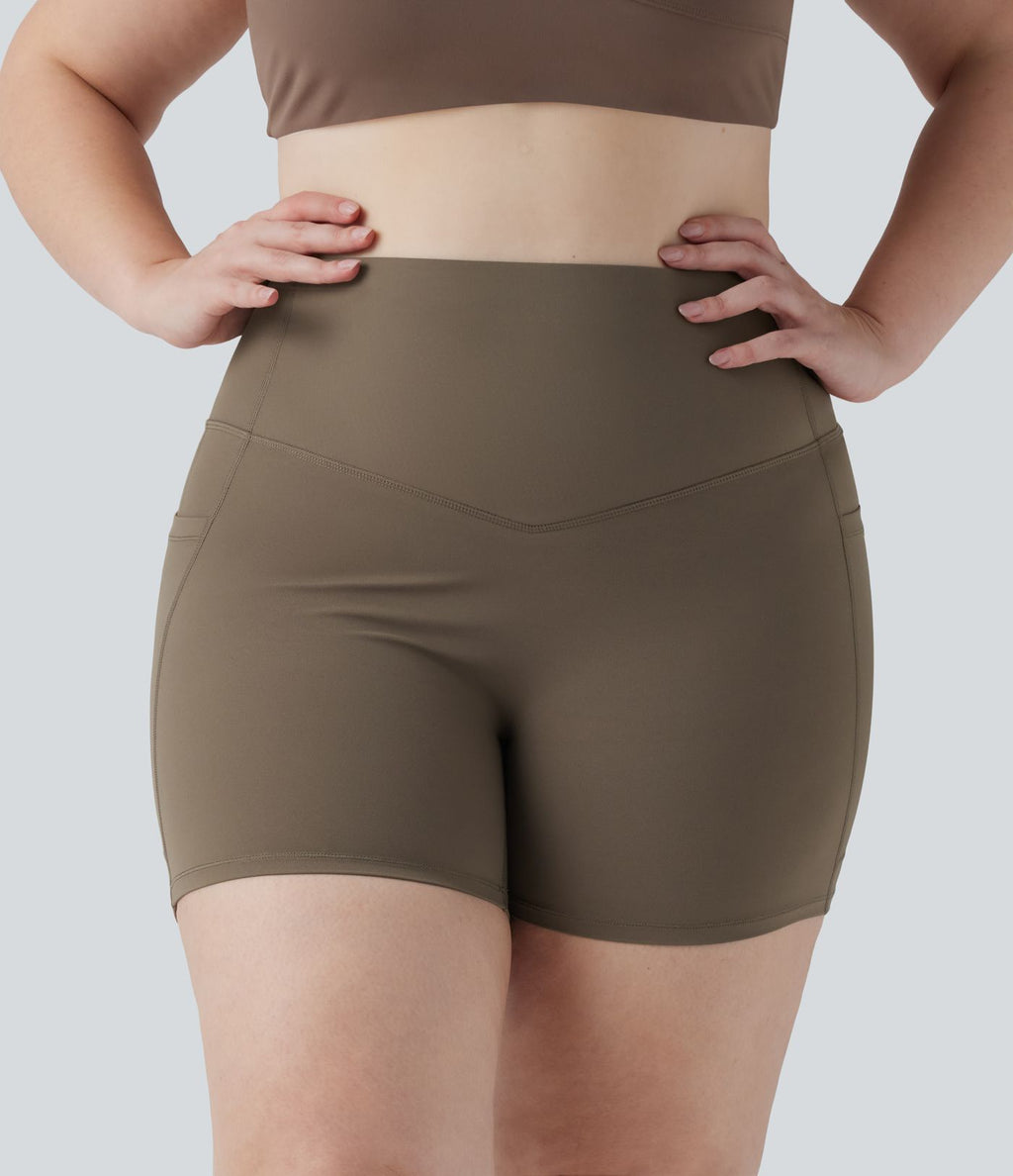 Short cycliste grande taille Halara UltraSculpt™ 12,5 cm taille haute effet push-up gainant sculptant avec poches